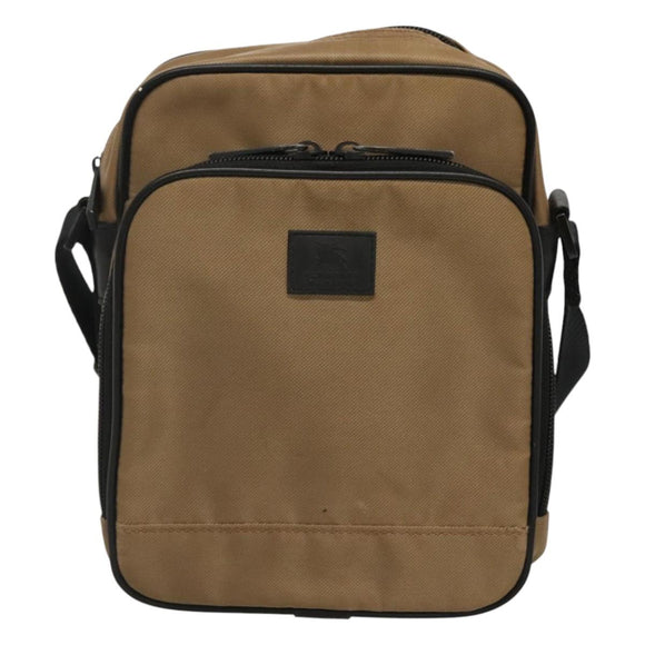 BURBERRY Black label Shoulder Bag Nylon Beige Auth bs24395