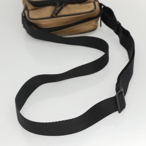 BURBERRY Black label Shoulder Bag Nylon Beige Auth bs24395