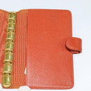 CHANEL Agenda 5241136 Day Planner Cover Caviar Skin Brown CC Auth bs24399-18