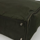 PRADA Hand Bag Nylon Khaki Silver Auth bs24401-16