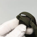 PRADA Hand Bag Nylon Khaki Silver Auth bs24401-10