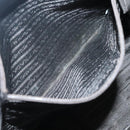 PRADA Hand Bag Nylon Khaki Silver Auth bs24401-24