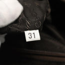 PRADA Hand Bag Nylon Khaki Silver Auth bs24401-12