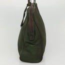 PRADA Hand Bag Nylon Khaki Silver Auth bs24401-4