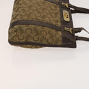 CELINE Macadam Canvas Shoulder Hand Bag PVC Canvas 3 Set Brown Navy Auth bs24405-10