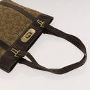 CELINE Macadam Canvas Shoulder Hand Bag PVC Canvas 3 Set Brown Navy Auth bs24405-11