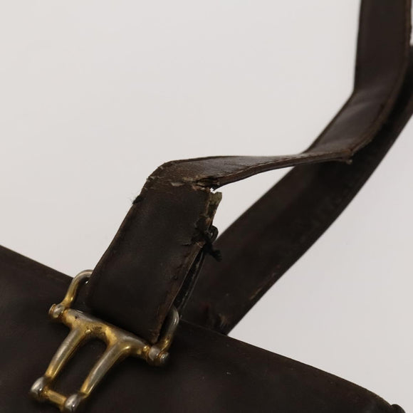CELINE Macadam Canvas Shoulder Hand Bag PVC Canvas 3 Set Brown Navy Auth bs24405