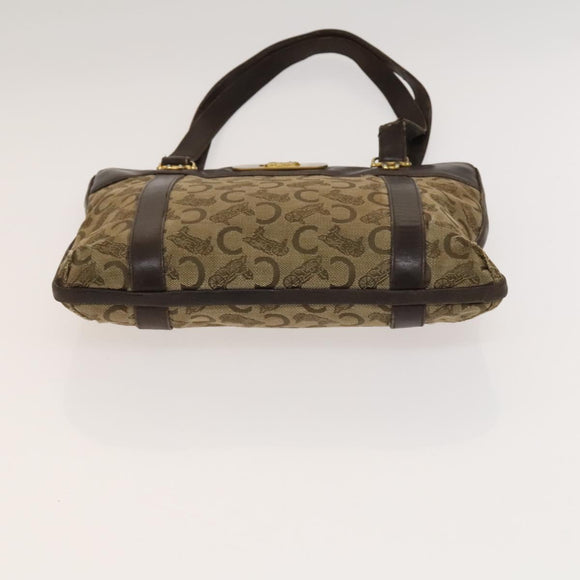 CELINE Macadam Canvas Shoulder Hand Bag PVC Canvas 3Set Brown Navy Auth bs24405