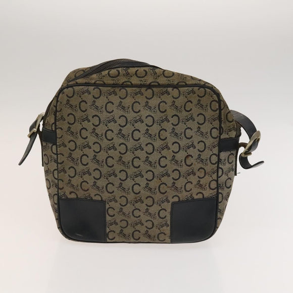 CELINE Macadam Canvas Shoulder Hand Bag PVC Canvas 3 Set Brown Navy Auth bs24405