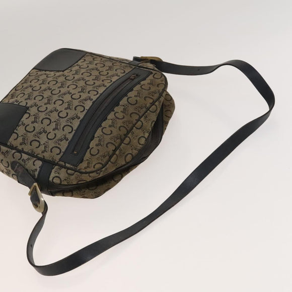 CELINE Macadam Canvas Shoulder Hand Bag PVC Canvas 3Set Brown Navy Auth bs24405