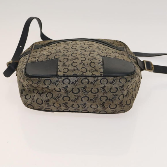CELINE Macadam Canvas Shoulder Hand Bag PVC Canvas 3 Set Brown Navy Auth bs24405