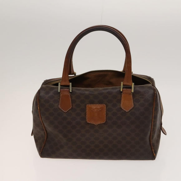 CELINE Macadam Canvas Shoulder Hand Bag PVC Canvas 3 Set Brown Navy Auth bs24405
