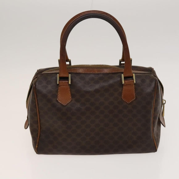 CELINE Macadam Canvas Shoulder Hand Bag PVC Canvas 3 Set Brown Navy Auth bs24405