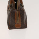 CELINE Macadam Canvas Shoulder Hand Bag PVC Canvas 3 Set Brown Navy Auth bs24405-4
