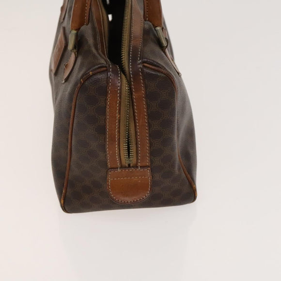 CELINE Macadam Canvas Shoulder Hand Bag PVC Canvas 3 Set Brown Navy Auth bs24405