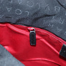 BVLGARI Logo mania Shoulder Bag Nylon Black Silver Auth bs24412-20