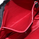 BVLGARI Logo mania Shoulder Bag Nylon Black Silver Auth bs24412-21