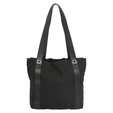 BVLGARI Logo mania Shoulder Bag Nylon Black Silver Auth bs24412 - 0