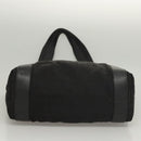 BVLGARI Logo mania Shoulder Bag Nylon Black Silver Auth bs24412-5