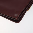 CARTIER Must Line Shoulder Bag Leather Bordeaux Gold Auth bs24414-15