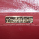 CARTIER Must Line Shoulder Bag Leather Bordeaux Gold Auth bs24414-18