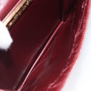 CARTIER Must Line Shoulder Bag Leather Bordeaux Gold Auth bs24414-11
