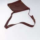 CARTIER Must Line Shoulder Bag Leather Bordeaux Gold Auth bs24414-7