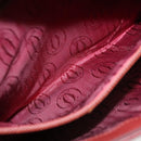 CARTIER Clutch Bag Leather Bordeaux Gold Auth bs24416-20