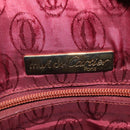 CARTIER Shoulder Bag Leather Yellow Gold Auth bs24418-10