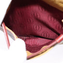 CARTIER Shoulder Bag Leather Yellow Gold Auth bs24418-12