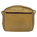 CARTIER Shoulder Bag Leather Yellow Gold Auth bs24418-2