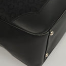 CELINE C Macadam Canvas Hand Bag Black Silver Auth bs24420-9
