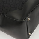 CELINE C Macadam Canvas Hand Bag Black Silver Auth bs24420-15