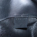 CELINE C Macadam Canvas Hand Bag Black Silver Auth bs24420-17