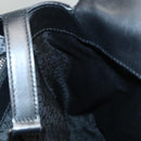 CELINE C Macadam Canvas Hand Bag Black Silver Auth bs24420-19