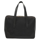 CELINE C Macadam Canvas Hand Bag Black Silver Auth bs24420-13