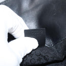 CELINE C Macadam Canvas Hand Bag Black Silver Auth bs24420-12