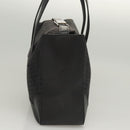 CELINE C Macadam Canvas Hand Bag Black Silver Auth bs24420-3