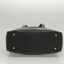 CELINE C Macadam Canvas Hand Bag Black Silver Auth bs24420-5