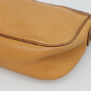 LOEWE Anagram Shoulder Bag Leather Yellow Auth bs24428-9