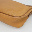 LOEWE Anagram Shoulder Bag Leather Yellow Auth bs24428-15