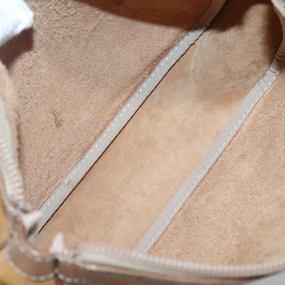 LOEWE Anagram Shoulder Bag Leather Yellow Auth bs24428