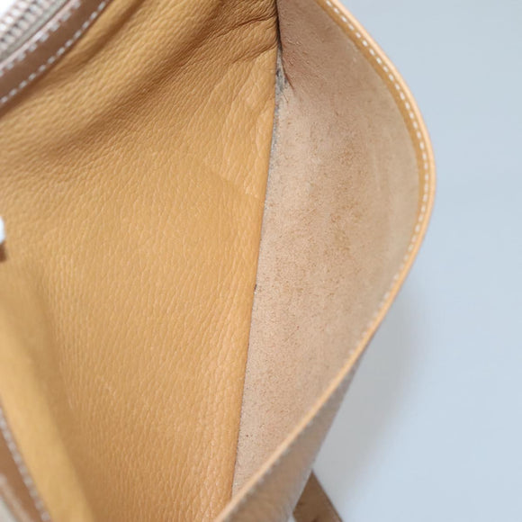 LOEWE Anagram Shoulder Bag Leather Yellow Auth bs24428