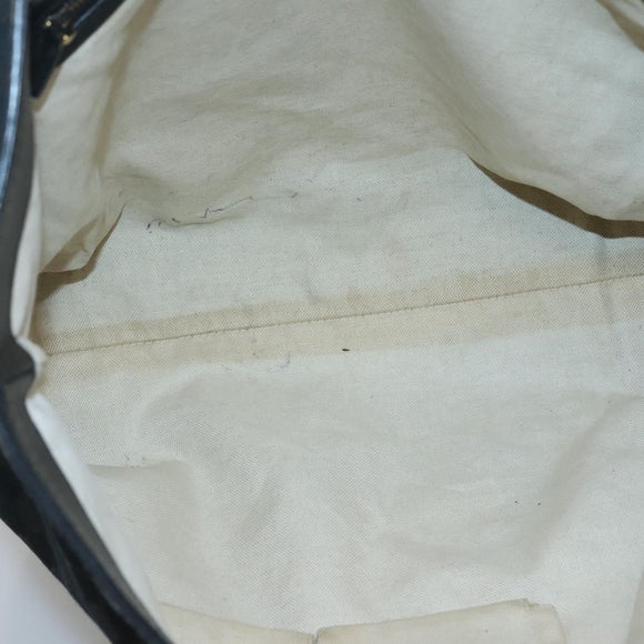 GUCCI GG Canvas Tote Bag Black Gold 305585 Auth bs24442