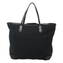 GUCCI GG Canvas Tote Bag Black Gold 305585 Auth bs24442-2