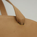 CHANEL Shoulder Bag Calf Skin Beige CC Auth bs24445-9