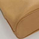 CHANEL Shoulder Bag Calf Skin Beige CC Auth bs24445-16