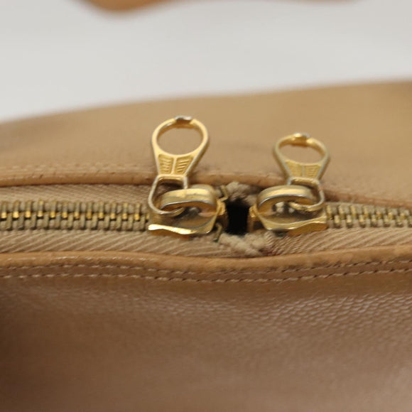 CHANEL Shoulder Bag Caviar Skin Beige CC Auth bs24445