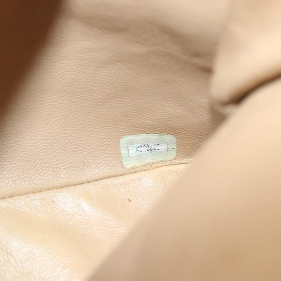 CHANEL Shoulder Bag Caviar Skin Beige CC Auth bs24445