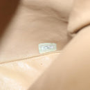 CHANEL Shoulder Bag Calf Skin Beige CC Auth bs24445-12